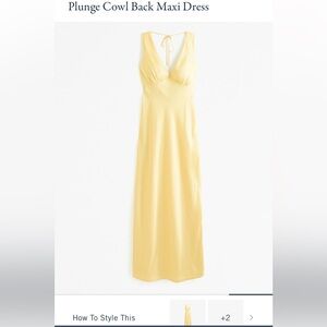 Abercrombie plunge cowl back maxi dress